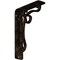 Ekena Millwork Orleans Wrought Iron Bracket, (Single center brace), Antiqued Bronze 1 1/2"W x 5 1/2"D x 8"H BKTM01X05X08SOLABZ - alternate 1